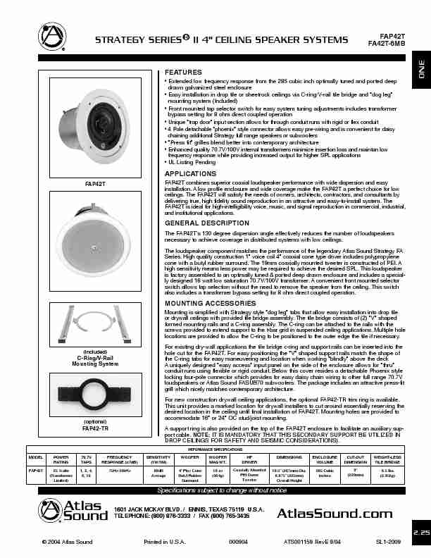 Atlas Sound Flat Panel Television FAP42T-page_pdf